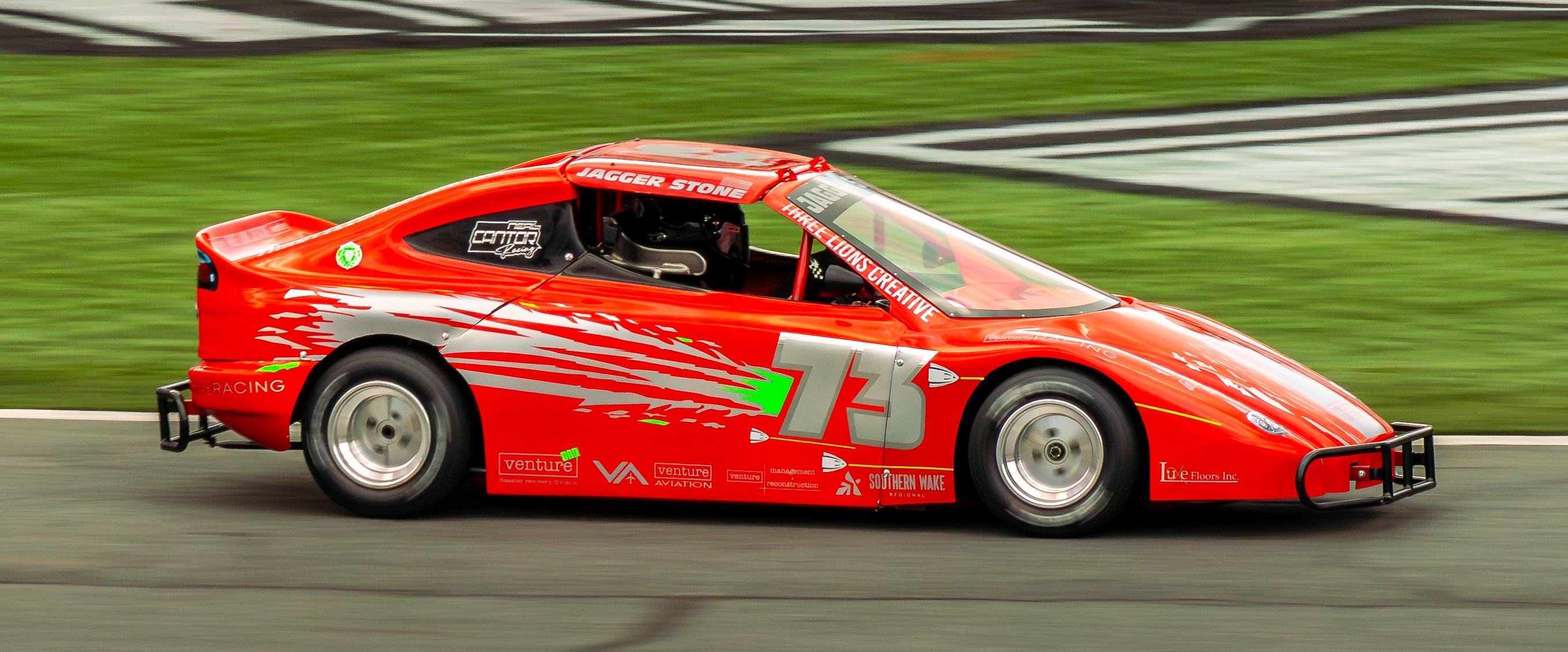 Jagger in the Bandolero at the track